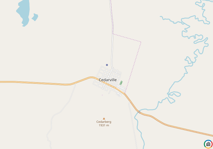 Map location of Cedarville